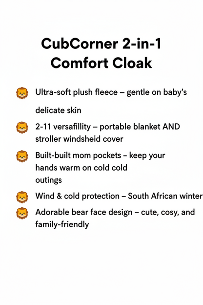CubCorner 3 in 1 Comfort Cloak